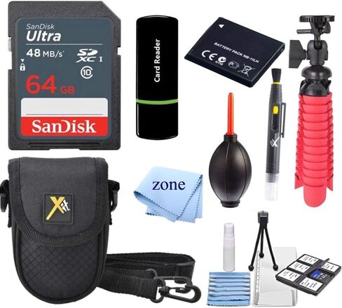 Accessory Kit for Canon PowerShot ELPH 180, ELPH 190, ELPH 360 Digital Camera Includes Memory Card + Case + More (Pro Kit) in Saudi Arabia