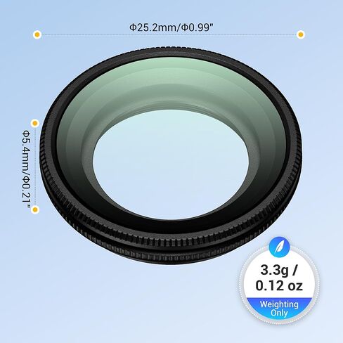 JJC Go Ultra Black Mist 1/2 Filter for Insta360 Go Ultra Accessories, Black Diffusion 1/2 Screw-On Filter, Dreamy Cinematic Mist Effect, Multi Coated Optical Glass Aluminium Frame, with Storage Case in Saudi Arabia