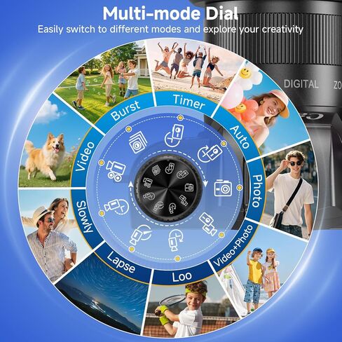 كاميرا رقمية بدقة 4K للتصوير الفوتوغرافي، وكاميرا تسجيل فيديو بشاشة تعمل باللمس بتقنية WiFi بدقة 64 ميجابكسل، وكاميرا قديمة مع التحكم في التطبيق ووضع التجميل، وتكبير/تصغير 16X مع فلاش، ونقطة والتقاط مع بطاقة SD سعة 64 جيجابايت للمبتدئين والمراهقين YouTube in Kuwait