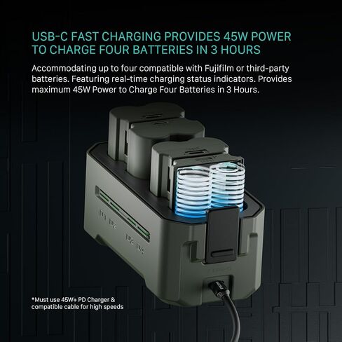محطة شحن محمولة من تيلتا NP-W235 + 4 بطاريات قابلة للشحن | اشحن 4 بطاريات مع USB-C PD 45 وات شحن سريع in Kuwait