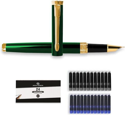 Dryden Designs Fine Nib Fountain Pen - كتابة أنيقة ناعمة مع محولات فاخرة الحبر والحبر. in Kuwait