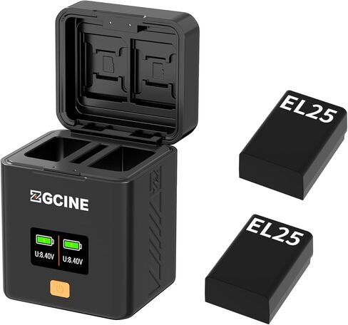 ZGCINE PS-EL25 حافظة شحن USBC PD شاحن مزدوج سريع لبطارية كاميرا Nikon EN-EL25 in Kuwait