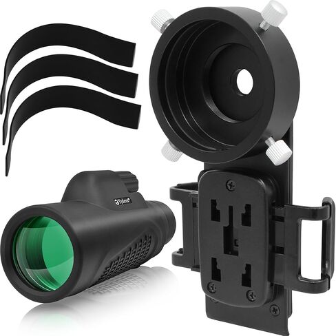 12x50 Waterproof Monocular Telescope K9 Prism - Bundle with - Smartphone iPhone Adapter with T2 Thread in Saudi Arabia