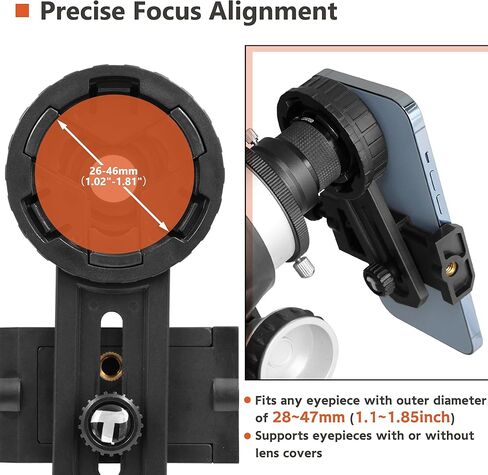12x50 Waterproof Monocular Telescope K9 Prism - Bundle with - Adjustable Telescope Phone Scope Mount in Saudi Arabia