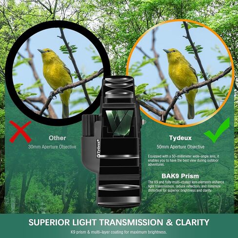 12x50 Waterproof Monocular Telescope K9 Prism - Bundle with - Adjustable Telescope Phone Scope Mount in Saudi Arabia