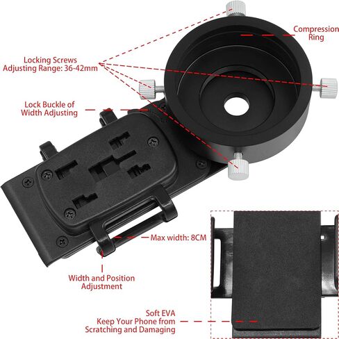 K9 Prism 8x42 Waterproof Monocular Telescope - Bundle with - Smartphone iPhone Adapter with T2 Thread in Saudi Arabia