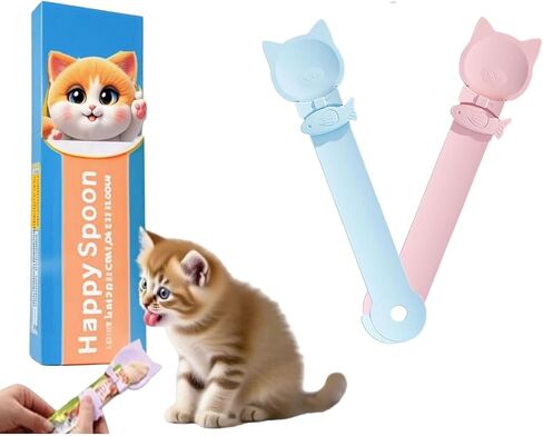 Disclimo-3pcs Cat Treat Dispenser ، ملعقة متعددة الوظائف لعلاج Churu لعق Cat ، ملعقة Cat Treat For Treacting Cat Tope Up ، Food Dofenser Cat Feeder ، Cat Food Spoon Big Size in Saudi Arabia
