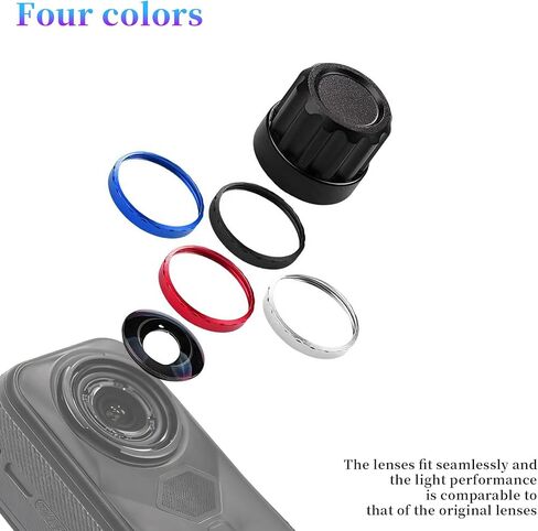 مجموعة استبدال العدسات المكونة من قطعتين لجهاز Insta360 X5، Portbale [قطعتان] غطاء زجاجي بصري بديل مع أداة إزالة + 2 حلقة سوداء سهلة التركيب، طقم كاميرا عدسة لـ Insta360-X5 in Kuwait