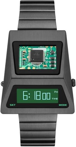 BENLYDESIGN Unique Metal Wristwatch OLED Display Men's Digital Unique Metal Watches, Lift-to-Wake Screen, Stainless Steel Strap in Saudi Arabia
