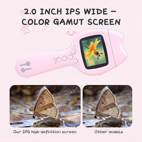 Handheld Digital Microscope, 500X Optical Zoom 2MP Camera 2.0 Inch Screen with 180Degree Rotating Lens for Kids Students Science Education (Roseate) in Saudi Arabia