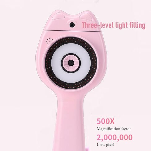 Handheld Digital Microscope, 500X Optical Zoom 2MP Camera 2.0 Inch Screen with 180Degree Rotating Lens for Kids Students Science Education (Roseate) in Saudi Arabia