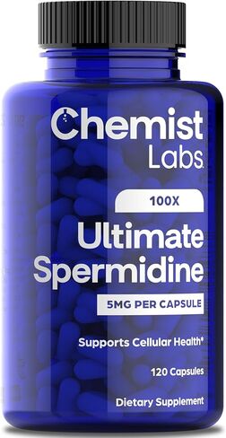 Ultimate Spermidine Supplements for Men and Women, 100x Formula, Longevity Supplements Support, 10 mg Per Capsule, 3rd Party Tested, Vegan, 120 Servings in Saudi Arabia