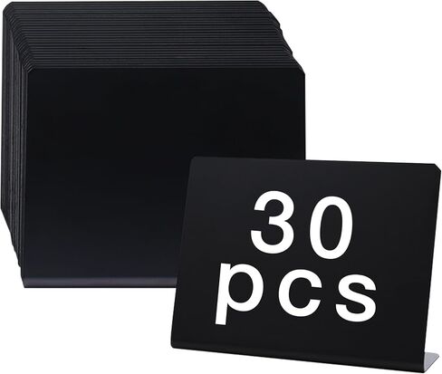 30 حزمة علامات طعام لبوفيه الحفلات ، وعلامات لوحة الطباشير المصغرة 4 × 3 بوصات ، وعلامات طعام قابلة لإعادة الاستخدام ، وعرض بوفيه ، وعلامة الاسم in Kuwait