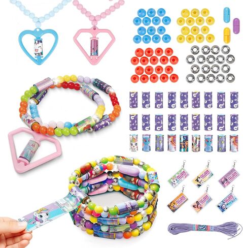 320pcs DIY Jewelry Sticker Making Kit, Cute Stickers Toy Bracelet Set for Girls with Book, Wearable Shareable Bracelets Sticker Set for Girls Ages 5-12, Birthday Gift for Kids in Saudi Arabia