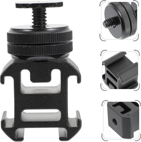 NUOBESTY Hot Shoe Flash Stand Adapter with Tripod Screw for DSLR Camera Flash Holder, Universal Mount Bracket Compatible with Light Stands, Photography Accessory for Professional in Saudi Arabia