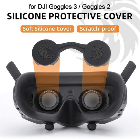 Silicone Lens Cover Padding for DJI Goggles 3 & Goggles 2 Flight Glasses Scratch-Proof, Dust-Proof and Sweat-Proof Lens Protection for DJI Avata 2 /Avata Drone G3/G2 VR Glasses Accessories, in Kuwait