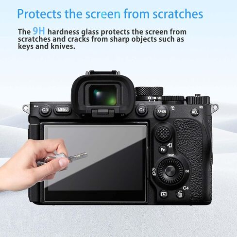 [3 Pack] Screen Protector for Sony Alpha 7 V, HD Tempered Glass,9h Hardness,Scratch,Anti-Fingerprin,Tempered Glass Film Guard for Sony Alpha 7 V Camera in Saudi Arabia