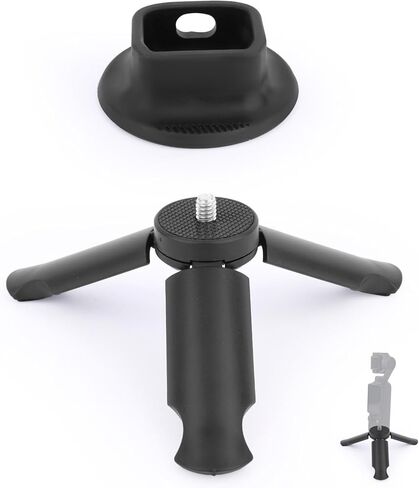 Mini Tripod Stand for DJI Osmo Pocket 3 & 2, Desktop Mount with Anti-Slip Support Base Compact Tabletop Tripod Holder for DJI Osmo Pocket 3 Accessories (Black) in Saudi Arabia