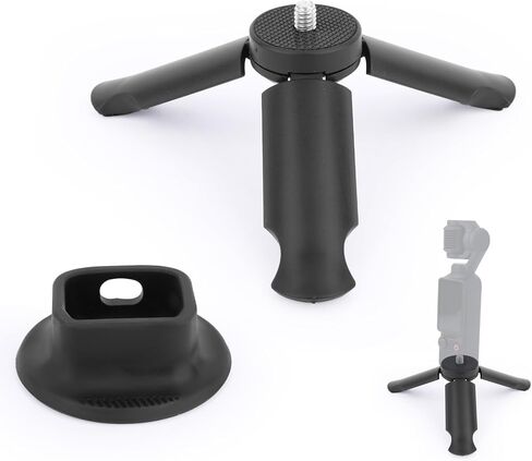 Mini Tripod Stand for DJI Osmo Pocket 3 & 2, Desktop Mount with Anti-Slip Support Base Compact Tabletop Tripod Holder for DJI Osmo Pocket 3 Accessories (Black) in Saudi Arabia