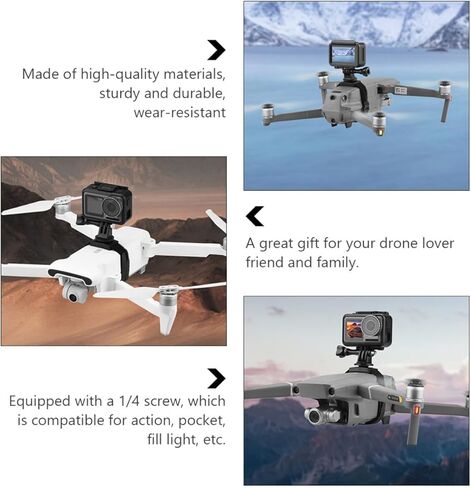 محول تركيب كاميرا بدون طيار متوافق مع حامل كاميرا Air Pro Mini سهل التركيب مع وسادة مطاطية لولبية مضادة للانزلاق وتصميم حلقة وخطاف لملحقات الطائرات بدون طيار الآمنة in Kuwait