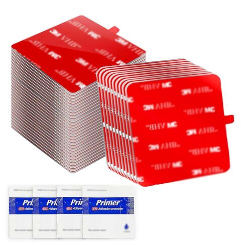 Square Double Sided Adhesive Pads, 3M VHB 0.03in Thick Double Sided Tape, Waterproof Mounting Tape for Indoor and Outdoor, Home Decoration, Car 1" X 1", 48 Pcs (Square 1''-48pcs) in Kuwait