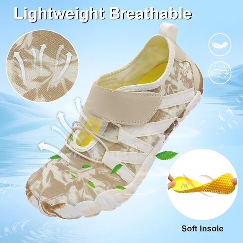 أحذية ماء Leisfit للنساء حافي القدمين للسباحة والشاطئ، جوارب مائية سريعة الجفاف مضادة للانزلاق لحمام السباحة والغوص وركوب القوارب والنهر واليوجا وبحيرة الأمواج in Kuwait