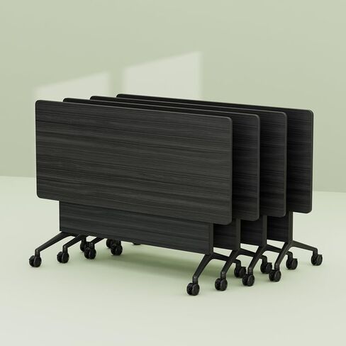 طاولة غرفة المؤتمرات ، طاولات مؤتمرات قابلة للطي مع عجلات ، طاولة غرفة اجتماعات المكاتب الحديثة مع إطار معدني قوي ، أثاث كبير في ندوة الأعمال في قاعة الاجتماعات ، المدرسة (4 ، رمادي ، 55.1 بوصة) in Kuwait