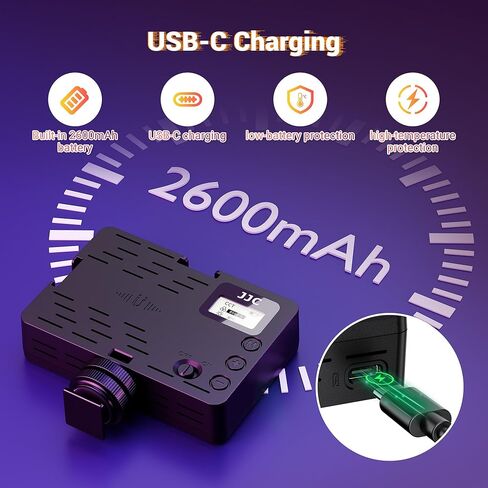 عصا سيلفي صغيرة قابلة للتمدد من JJC ومصباح فيديو RGB LED لسوني ZV-1 II ZV1 ZV-1F ZV1F ZV-E10 ZVE10 A7C II A7CR A6000 A6100 A7، Canon EOS R50 R100، Nikon Z30 Z50 Z5 Z6 Z7 والمزيد من الكاميرات in Kuwait