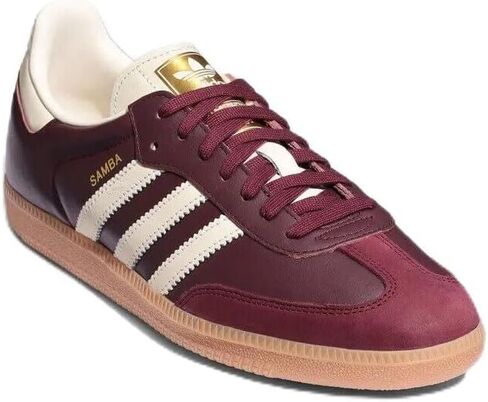 حذاء Adidas Samba OG Maroon Gold Metallic Burgundy للسيدات 7 in Saudi Arabia