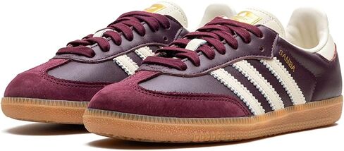 حذاء Adidas Samba OG Maroon Gold Metallic Burgundy للسيدات 7 in Saudi Arabia