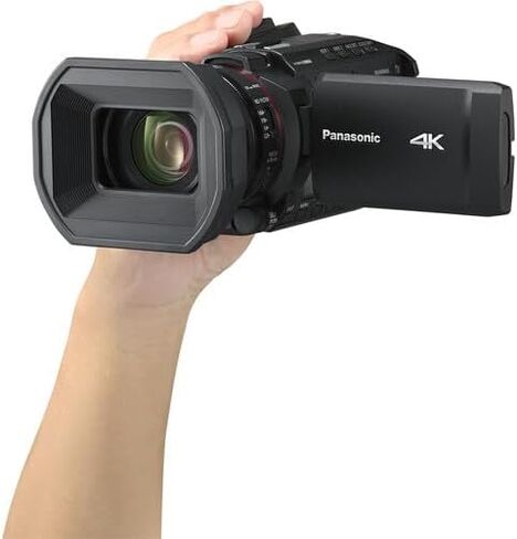 Panasonic HC-X1200 UHD 4K HDMI Lightweight Compact Camcorder with 24x Zoom (HC-X1200) + Mic + Case + LED Light + 64GB Memory Card + USB-C Cable + Cleaning Kit + USB-C Adapter + HDMI Cable + More in Saudi Arabia