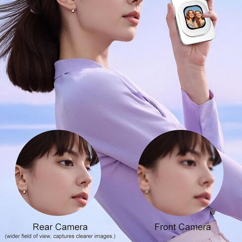 Yunseity Wireless Selfie Screen, Back Camera Screen 2.01 Inch 2.4G 5G WiFi Magnetic Phone Screen with Remote Control for Photo Taking Live Streaming, 3X Digital Zoom and Light in Saudi Arabia