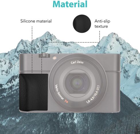 قبضة سيليكون مرفقة من Foto&Tech SG-LC لـ Leica M EV1، Q3 43، Q3، Q2، M11، M10، D-Lux 8، CL، TL2 مقبض جانبي يسار/يمين مضاد للانزلاق، مريح، لا يترك بقايا، صنع في الولايات المتحدة الأمريكية (أسود) in Saudi Arabia
