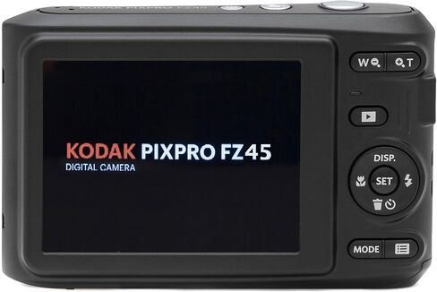 كاميرا Kodak PIXPRO FZ45 رقمية 16 ميجابكسل، تكبير بصري 4X 27 ملم زاوية واسعة 1080 بكسل فيديو عالي الدقة 2.7 بوصة كاميرا LCD (أسود) + بطاقة وقارئ سعة 64 جيجابايت + محفظة ذاكرة in Kuwait