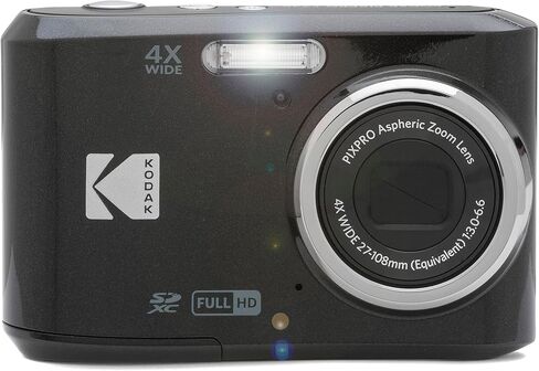 كاميرا Kodak PIXPRO FZ45 رقمية 16 ميجابكسل، تكبير بصري 4X 27 ملم زاوية واسعة 1080 بكسل فيديو عالي الدقة 2.7 بوصة كاميرا LCD (أسود) + بطاقة وقارئ سعة 64 جيجابايت + محفظة ذاكرة in Kuwait