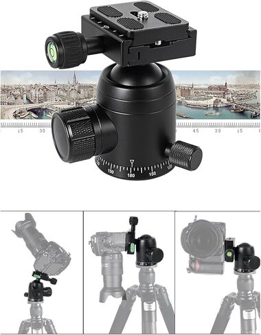 حامل ثلاثي للكاميرا مع تصميم رأس كروي 360 درجة لتطبيقات التصوير الفوتوغرافي والفيديو لرأس حامل ثلاثي القوائم بوزن 5 كجم in Saudi Arabia
