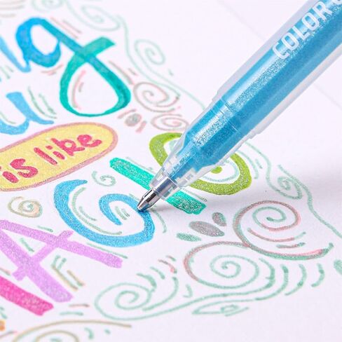 72 Colors Glitter Gel Pens Plus for Adults Metallic Writing Drawing Pens for Birthday Cards, Christmas Cards, Art Crafts, Coloring Books, DIY Projects in Saudi Arabia