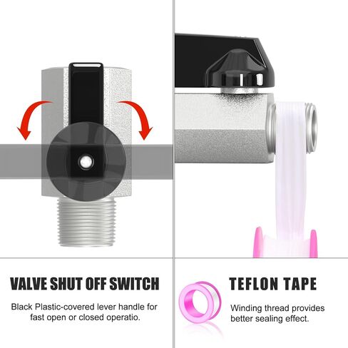 1/4" NPT Air Drying System, Double Air Filters with 150 PSI Gauge and Valve Shut Off Switch for Plasma Cutter and Paint Spray, Manual Drain in Saudi Arabia