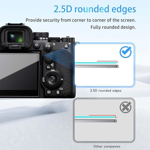 Screen Protector for Sony Alpha 7 V, HD Tempered Glass,9h Hardness,Scratch,Anti-Fingerprin,Tempered Glass Film Guard for Sony Alpha 7 V Camera[2 Pack] in Saudi Arabia