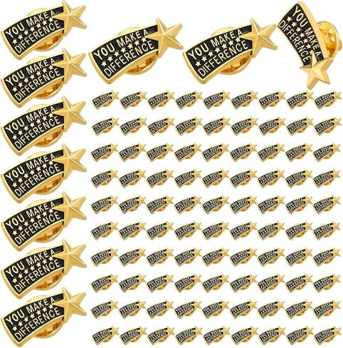 Employee of the Month Pins You Make a Difference Recognition Gifts Star Performer Lapel Pins Employee of the Month Appreciation Gift Bulk for Team Staff Coworker Retirement Reward in Saudi Arabia