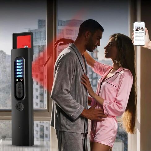 كاشف الكاميرا الخفية، كاشف علة التجسس، جهاز تتبع نظام تحديد المواقع العالمي (GPS)، ماسح ضوئي لإشارة الترددات اللاسلكية، جهاز استماع لاسلكي، أداة محمولة لحماية الخصوصية مع سيارة المنزل والمكتب والفندق والسفر (أسود) in Saudi Arabia