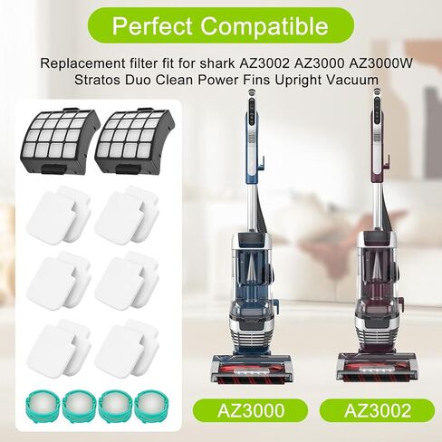 خرطوشة تحييد الرائحة AZ3002 وفلتر بديل لـ Shark AZ3002 AZ3000 AZ3000W Stratos Duo Clean PowerFins Upright Vacuumm، الجزء XHFAZ3000 XFFKAZ3000 و1541FC3000 in Kuwait
