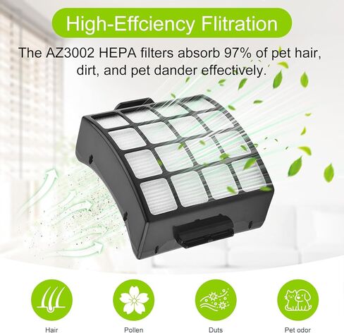 خرطوشة تحييد الرائحة AZ3002 وفلتر بديل لـ Shark AZ3002 AZ3000 AZ3000W Stratos Duo Clean PowerFins Upright Vacuumm، الجزء XHFAZ3000 XFFKAZ3000 و1541FC3000 in Kuwait