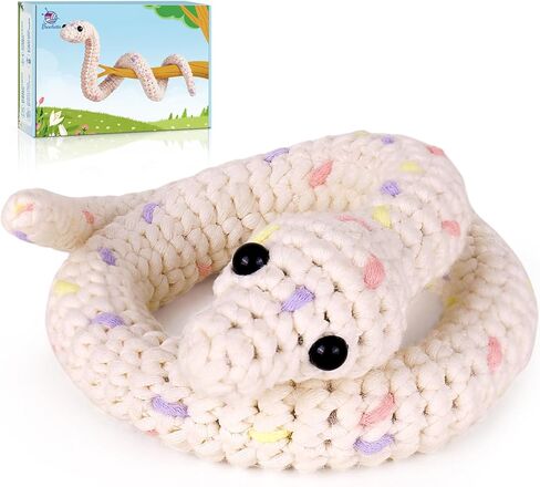 Crochet Kit for Beginners, Beginner Crochet Kit for Adults with Step-by-Step Video Tutorials, DIY Crochet Animal Kits Kids Knitting Supplies, Purple Dragon (40%+ Yarn) in Saudi Arabia