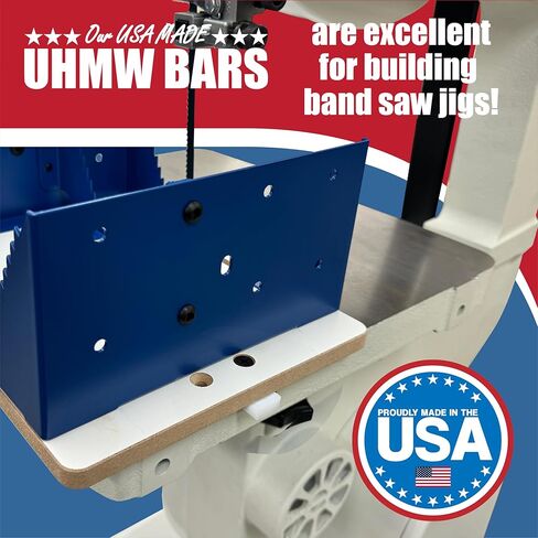 36 Inch Table Saw Miter Bar, Premium USA Made UHMW Strips w/Predrilled Holes & Screws, 3/4" x 3/8" Miter Bars for Table Saw Sled Kit, Build Crosscut Sleds, Custom Jigs - Pack of 2 in Saudi Arabia