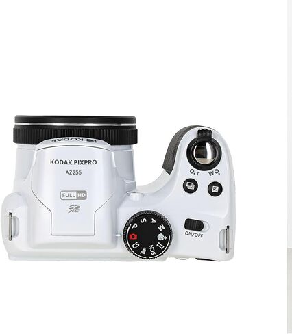 حزمة كاميرا Kodak Pixpro AZ255 الرقمية باللون الأبيض (AZ255WH) تتضمن: بطاقة ذاكرة سعة 128 جيجابايت، بطاريات قابلة لإعادة الشحن، حقيبة، حامل ثلاثي مرن، حزام للرقبة، أغطية عدسات، مجموعة تنظيف كاملة، المزيد من الملحقات in Kuwait