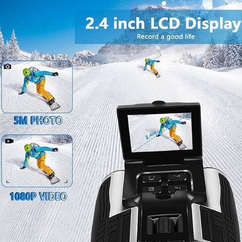 منظار 12 × 32 مع كاميرا، منظار عالي الدقة لمشاهدة الطيور مع رؤية واضحة، شاشة LCD 2.4 بوصة، صور 12X 48 ميجابكسل، كاميرا فيديو 2.5K لرحلات الطيور والسفر (أسود) in Saudi Arabia