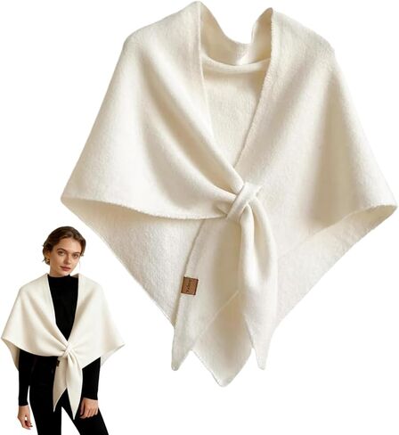 Pashmina Shawls Wraps Women Triangle Sweater Scarf Warm Wool Blend Pashmina Cape Cold Weather Neck Warmer Winter Fall Accessory 2025 in Saudi Arabia