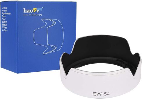 غطاء عدسة Haoge Bayonet لكاميرا Canon EF-M 18-55mm f3.5-5.6 عبارة عن عدسة STM تحل محل عدسة Canon EW-54 باللون الأبيض in Kuwait
