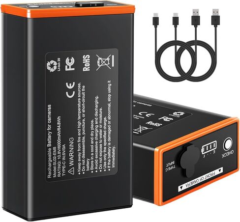 2 Pack Rechargeable Battery for Edge Series Cellular Trail Camera 6000mAh Battery Replacement Compatible with Moultrie Edge, Edge PRO, Edge 2, Edge 2 PRO-Black Color in Saudi Arabia